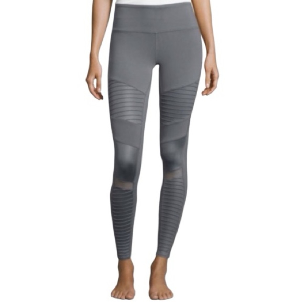ALO Yoga Women’s Mesh-Panel Jersey Leggings | Size XS